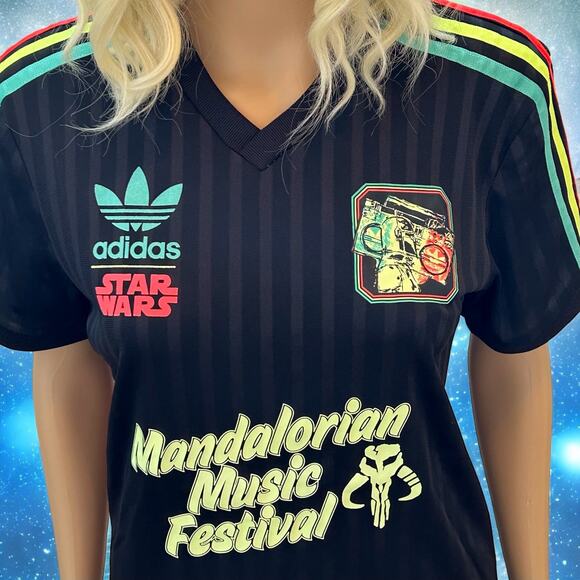 Adidas Star Wars Bobafett Jersey Black Multicolor Rare Small - Picture 2 of 10